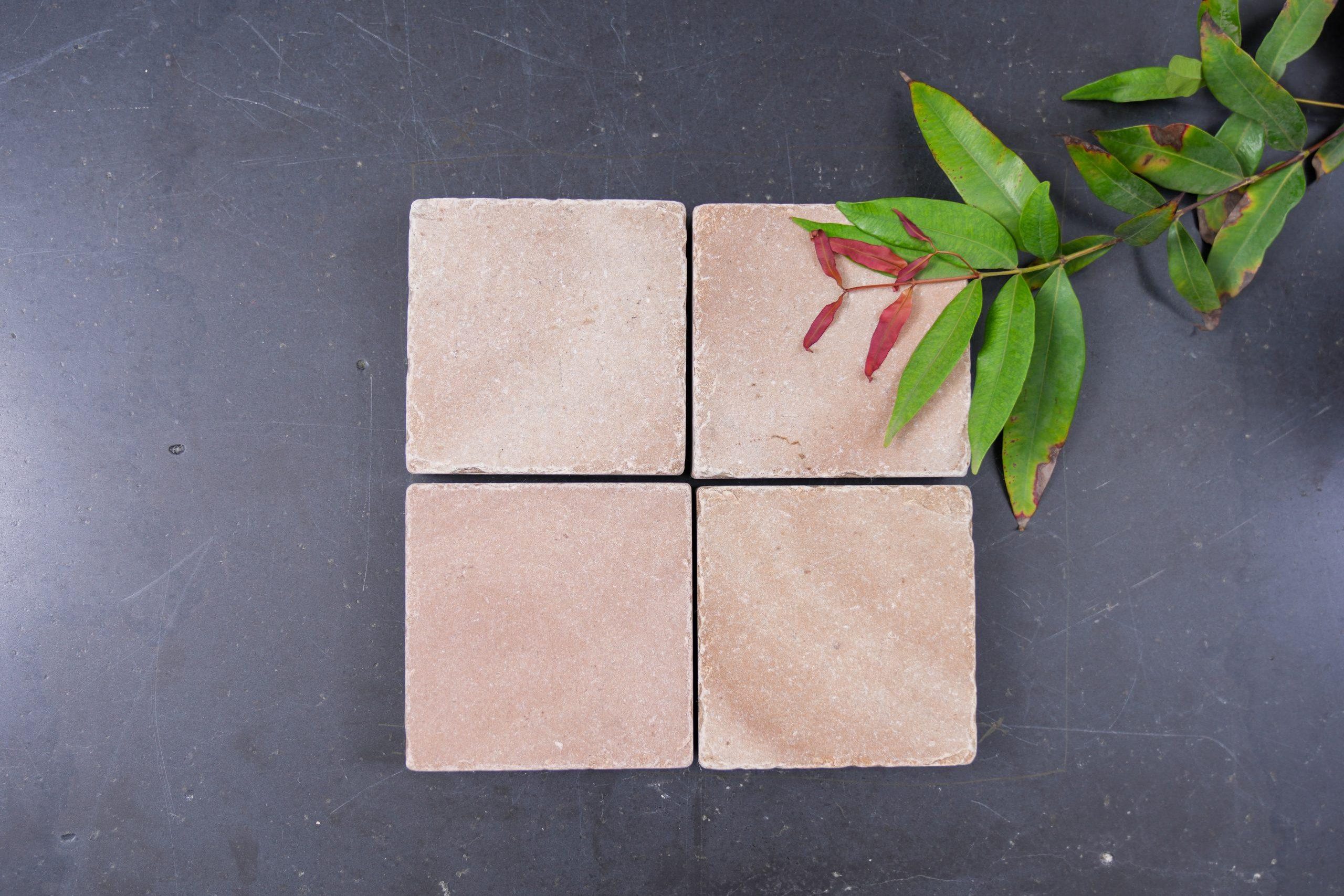 Material _ Peach Stone ( Sandstone ) , Surface _ Honed Finish , Edge _ Machine cut